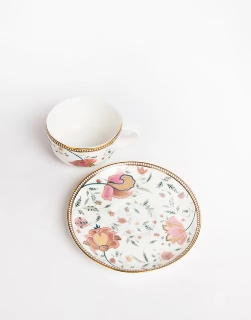 Zoya Ceramic Decaled Cup N Saucer Set