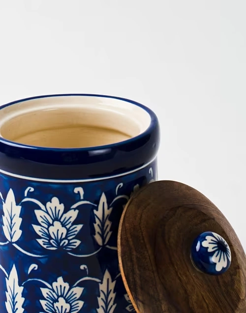 Blue Neelkamal Ceramic Painted Jar