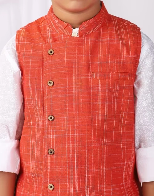 Cotton Bana Woven Nehru Jacket 4 Cotton Bana Woven Nehru Jacket
