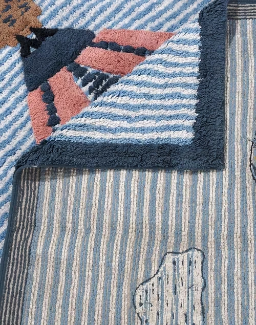 Coloured Bon Voyage Woven Dhurrie