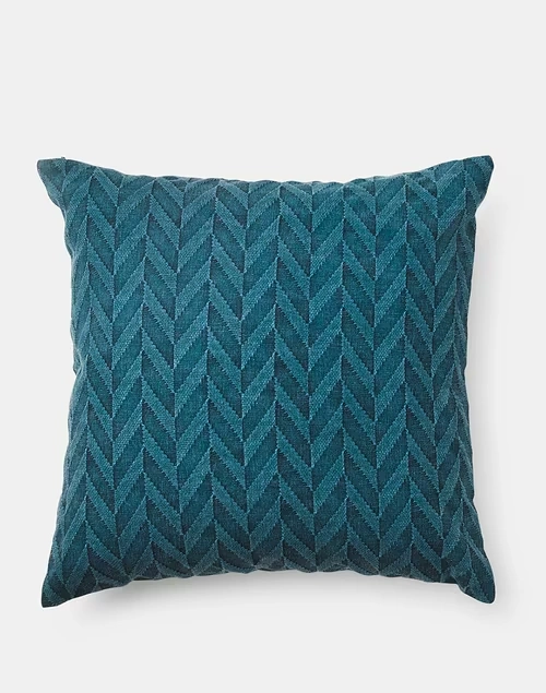 Blue Inaya Cotton Woven Cushion Cover