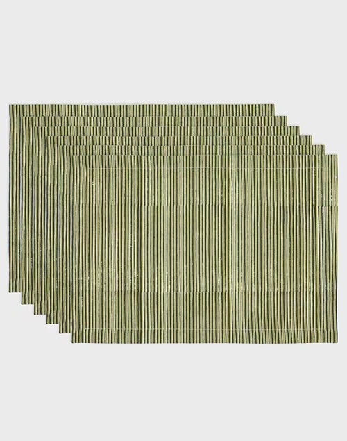 Blue Sukriti Cotton Printed Mat Set Of 6