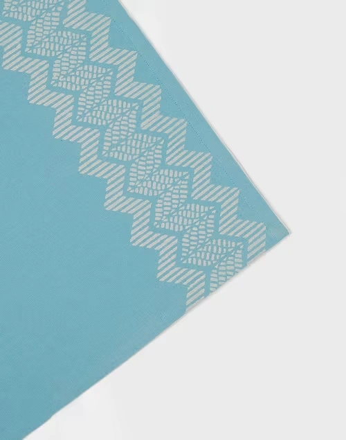 Blue Advika Cotton Printed Mat Set Of 6 4 Blue Advika Cotton Printed Mat Set Of 6