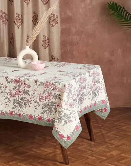 Multi Cotton Printed Table Cover Adira Hanit 4 Seater