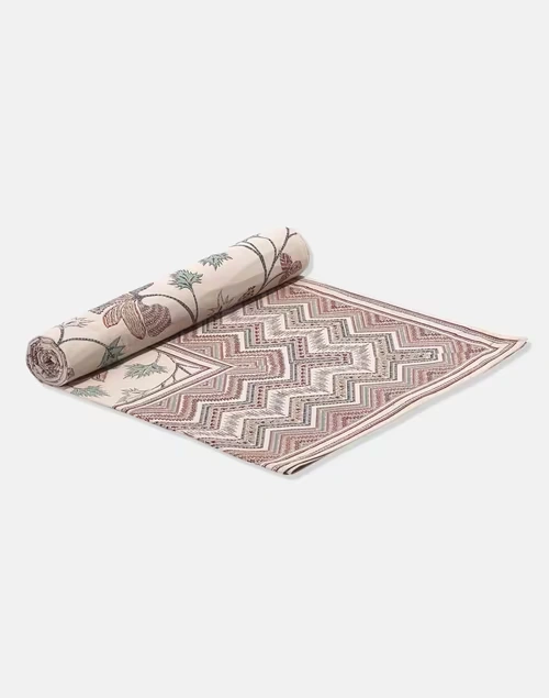 Multi Inaya Cotton Printed Double Bed Cover