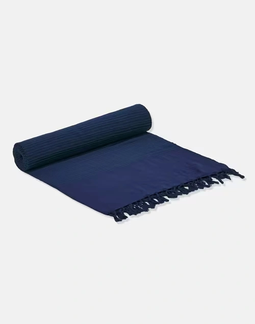 Navy Rizwan Cotton Single Bed Cover