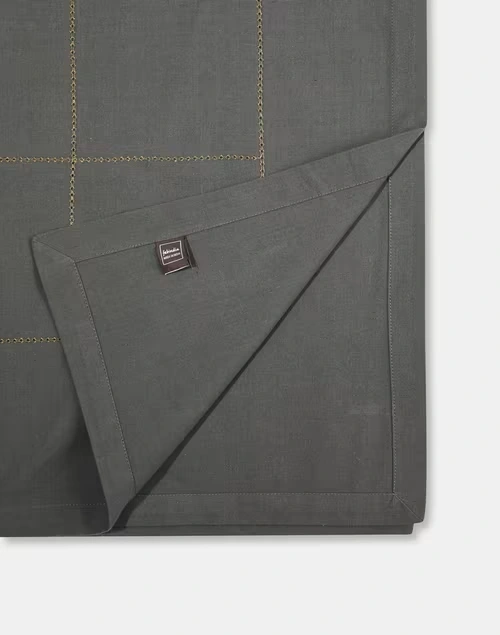 Grey Suvarn Baasu Woven Cotton Table Cover 4 Grey Suvarn Baasu Woven Cotton Table Cover