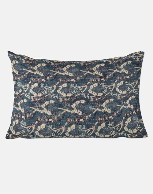 Blue Nazrana Cotton Pillow Cover | Set of 2 3 Blue Nazrana Cotton Pillow Cover | Set of 2