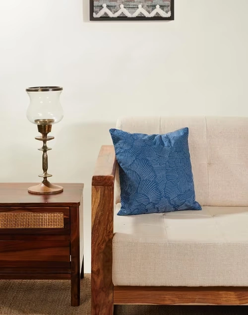 Blue Mehrish Cotton Cushion Cover