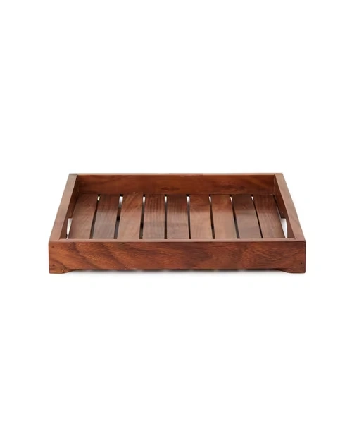 Brown Sheesham Wood Tray