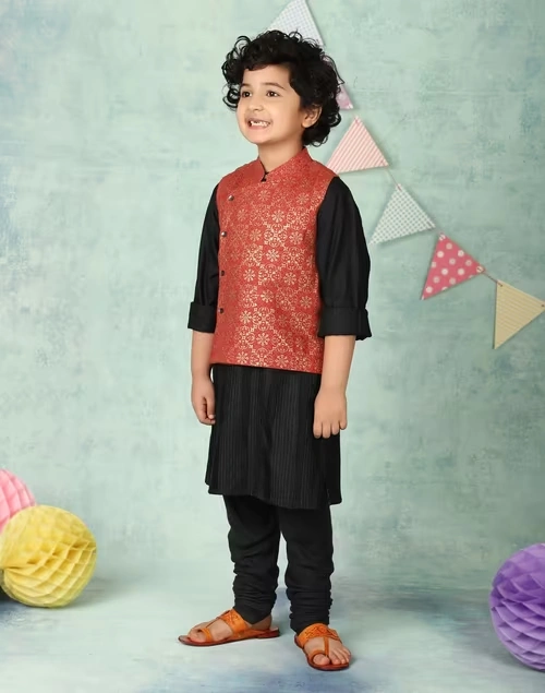 Matka Silk Printed Nehru Jacket 4 Matka Silk Printed Nehru Jacket