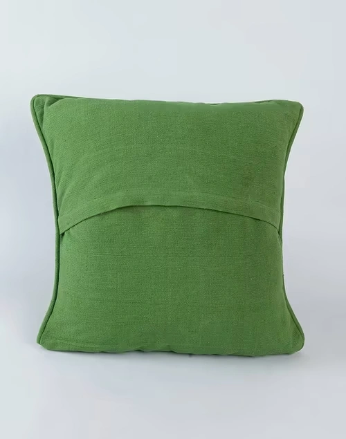 Green Cotton Woven Cushion Cover 40X40 4 Green Cotton Woven Cushion Cover 40X40