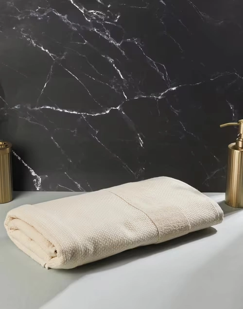 Beige Diamond Cotton Pile Towel