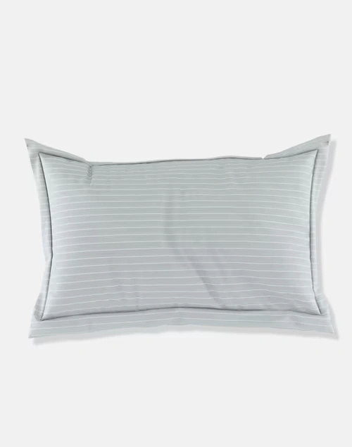 Grey Cotton Nile Stripe Single Bed Sheet With 1 Pillow Cover 4 Grey Cotton Nile Stripe Single Bed Sheet With 1 Pillow Cover