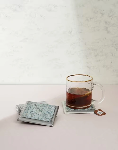 Blue Ameera Cladded Coaster Set Of 4