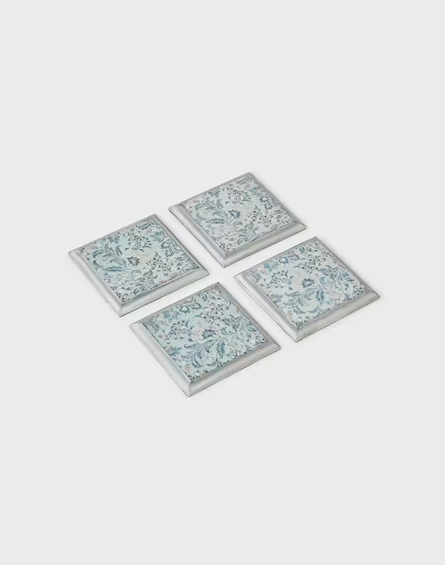 Blue Ameera Cladded Coaster Set Of 4