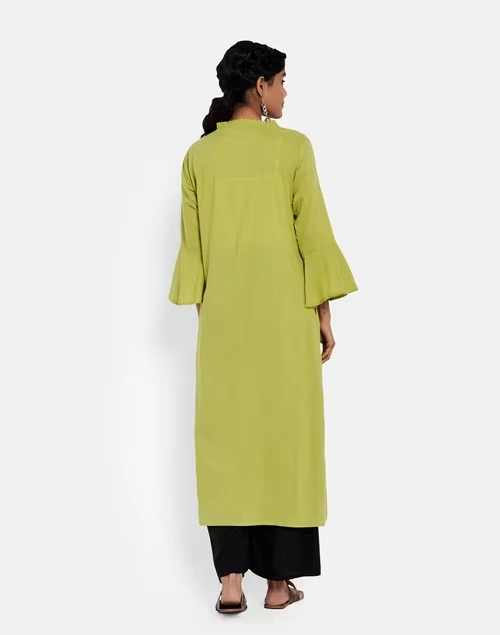 Cotton Cambric Chikankari Long Kurta