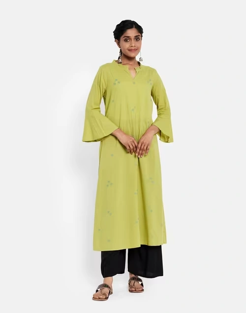 Cotton Cambric Chikankari Long Kurta