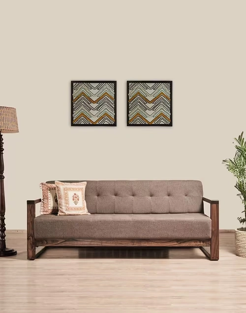 Coffee Saar 3 Seater Sofa