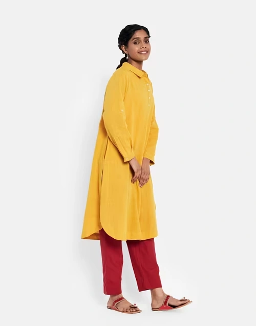 Cotton Woven Knee Length Kurta