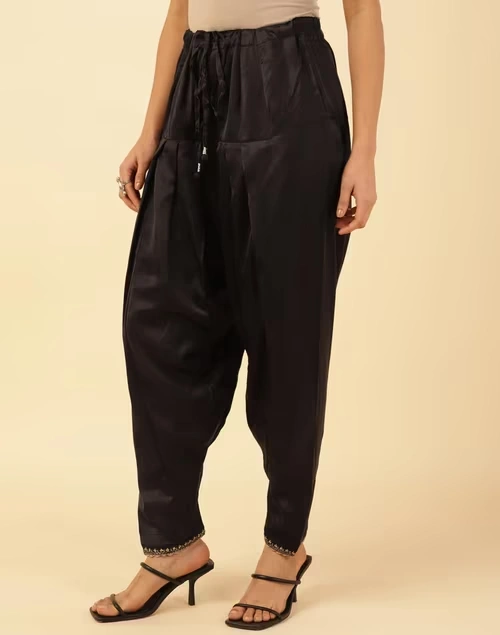 Black Modal Embroidered Salwar