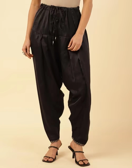 Black Modal Embroidered Salwar