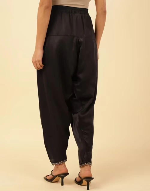 Black Modal Embroidered Salwar 3 Black Modal Embroidered Salwar