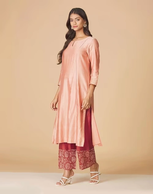 Orange Cotton Silk Embroidered Ijar Pant 4 Orange Cotton Silk Embroidered Ijar Pant