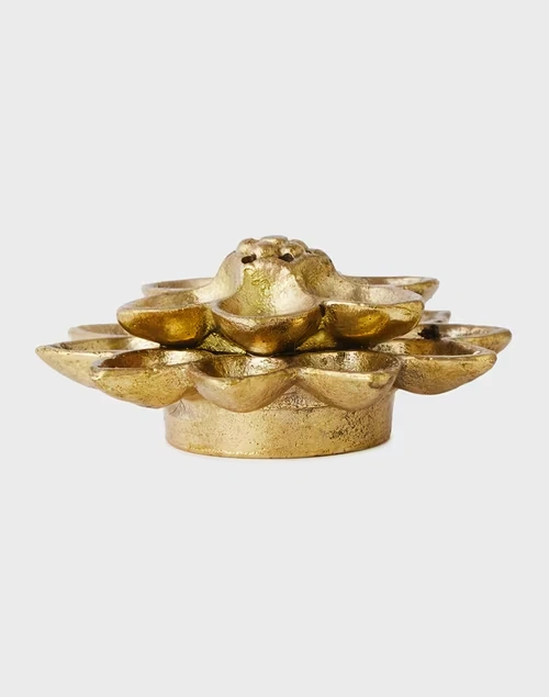 Suvarn Brass Lotus Incense Holder