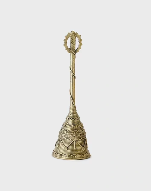 Brass Suvarn Dhokra Bell 3 Brass Suvarn Dhokra Bell