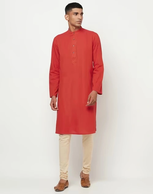 Cotton Nagari Lakhnavi Long Kurta 3 Cotton Nagari Lakhnavi Long Kurta
