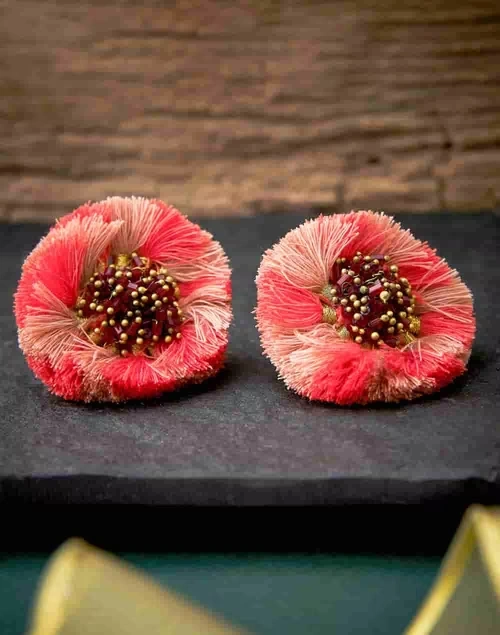 Metal Peach Earrings