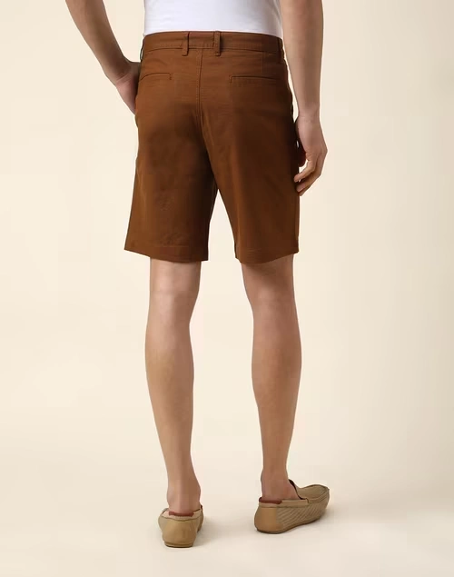 Brown Cotton Regular Shorts 3 Brown Cotton Regular Shorts
