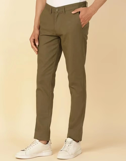 Green Cotton 929 Slim Cut Pants