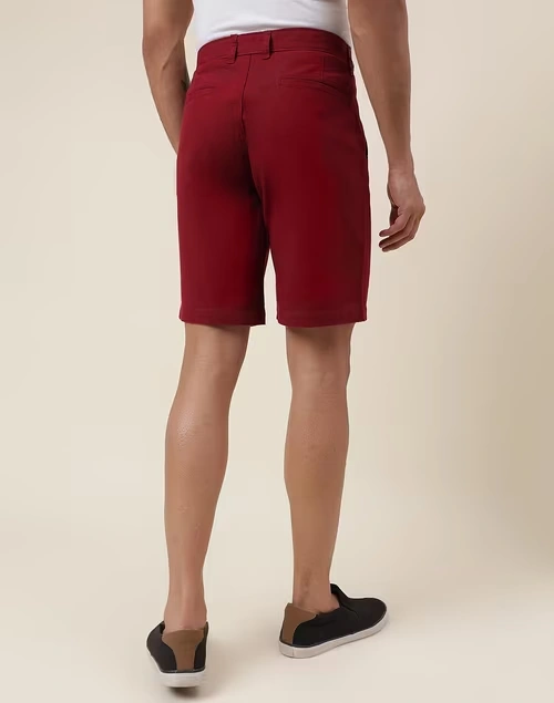 Red Cotton Regular Shorts 3 Red Cotton Regular Shorts