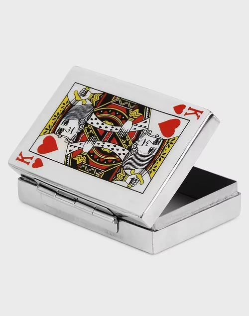 Multi Coloured Vivaram Metal Box Playing Carde Set - King 3 Multi Coloured Vivaram Metal Box Playing Carde Set - King