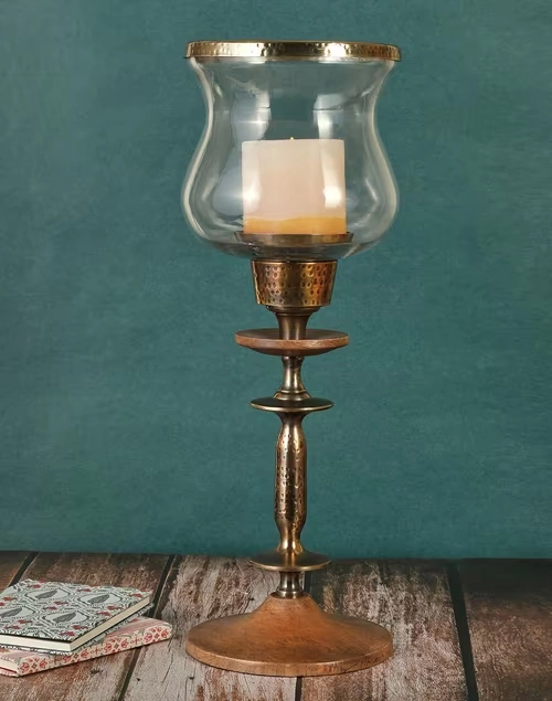 Brown Inaaya Candle Hurricane-Large