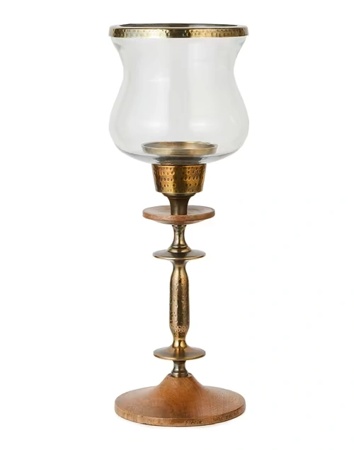 Brown Inaaya Candle Hurricane-Large 3 Brown Inaaya Candle Hurricane-Large