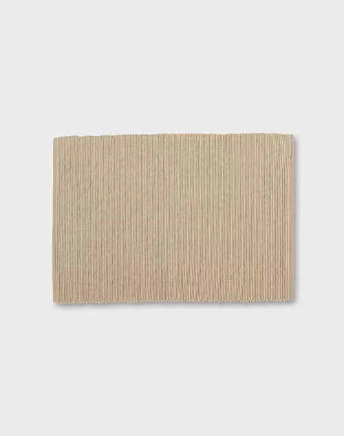 Beige Prithi Cotton Mat - Set Of 6