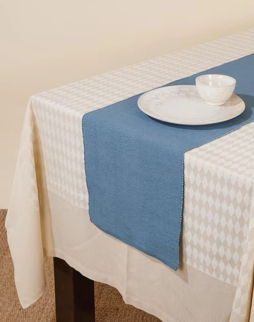 Blue Prithi Cotton Table Runner
