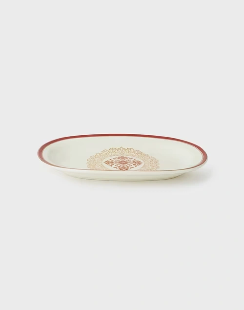 Chitra Porcelain Oval Platter Small