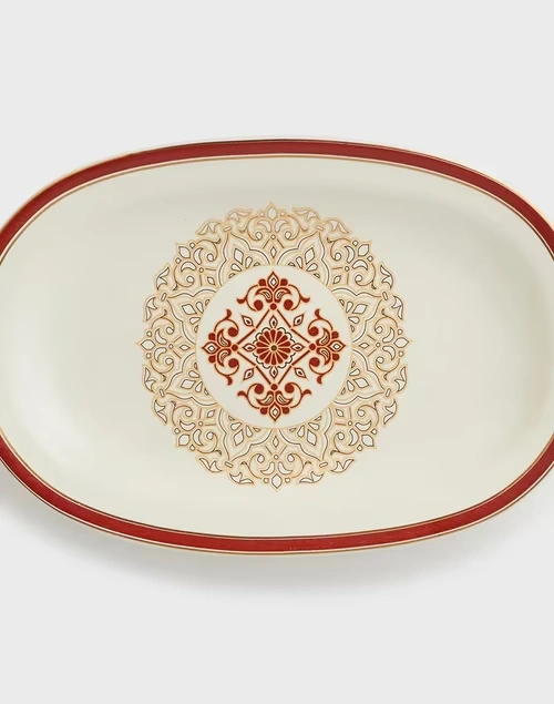 Chitra Porcelain Oval Platter Small 3 Chitra Porcelain Oval Platter Small