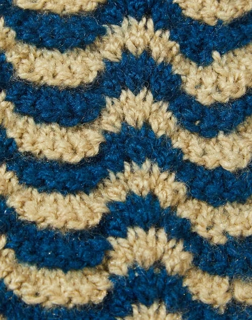 Blue Acrylic Knitted Warmer 3 Blue Acrylic Knitted Warmer