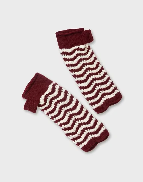 Maroon Acrylic Knitted Warmer