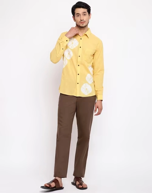 Yellow Cotton Slim Fit Shirt 4 Yellow Cotton Slim Fit Shirt