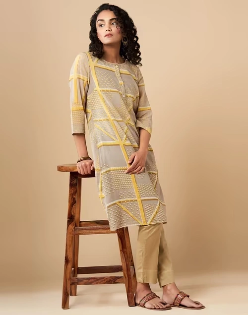 Cotton Printed Knee Length Kurta