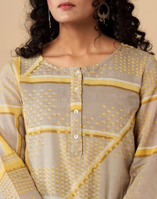 Cotton Printed Knee Length Kurta