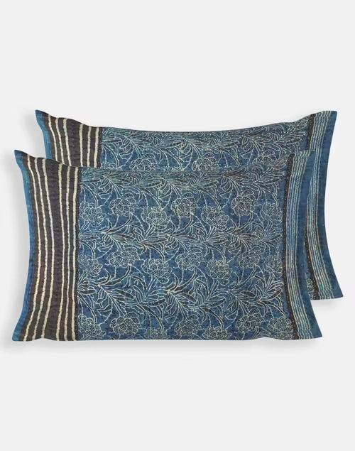 Indigo Abhinita Cotton Printed Pillow Cover Set of 2