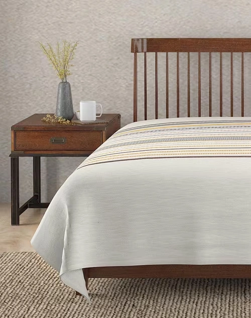 Multi Rhythm Cotton Viscose Double Bed Cover