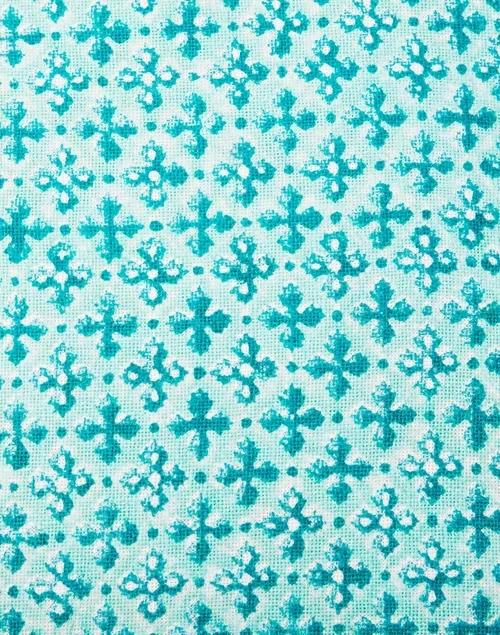 Aqua Magnolia Cotton Printed Cushion Cover 4 Aqua Magnolia Cotton Printed Cushion Cover